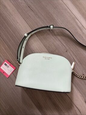 kate spade pale mint dome crossbody with gold hardware